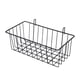thumbnail image 2 of Estante de pared de hierro con cesta colgante pequeña | Estante de almacenamiento de vidrio para organizar la cocina y el baño | Estante de pared de 23 x 7,5 x 7 cm para especias y artículos de, 2 of 6