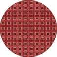 thumbnail image 1 of Ahgly Company Indoor Round Patterned Grapefruit Red Area Rugs, 8' Round, 1 of 6