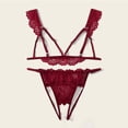 thumbnail image 2 of Gibobby Lencería mujer erótica Lencería sexy para mujer, diseño de mujer con juego de lencería sexy(Rojo, M), 2 of 4