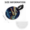 thumbnail image 5 of Starry Dinosaur Set of 2pcs PU Leather Round Suitcase Tags with Privacy Cover and Name ID Tag - Ideal for Travel Luggage, Handbags, Backpacks, School Bags, 5 of 6