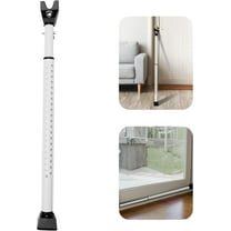 Door Stopper Security Bar, 2-in-1 Adjustable Door Steel Jammer, 300 lbs of Force, by Guard Dog Security, 1 pack White