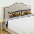 thumbnail image 5 of Haosy Satin Pillowcase for Hair and Skin Standard Cooling Silk Pillow Case with Envelope Closure Highland Cow in Sunflowers Field 20"x30", 5 of 9