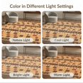 thumbnail image 7 of ODIKA 2'x3' Brown Tan Geometric Mosaic Design Washable Doormat Intricate Pattern with Stripes for Entryway, Kitchen, Laundry Room, Non-Slip, Low Pile, 7 of 7