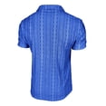 thumbnail image 3 of Timoontee Men's Short Sleeve Basic T Shirt Breathable Fabric Moisture Wicking Lapel Collar V Neck For Daily Blue XL, 3 of 7
