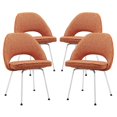 thumbnail image 1 of Modway Chaise de Salle à Manger en Coton Cordelia Orange (Lot de 4), 1 of 4