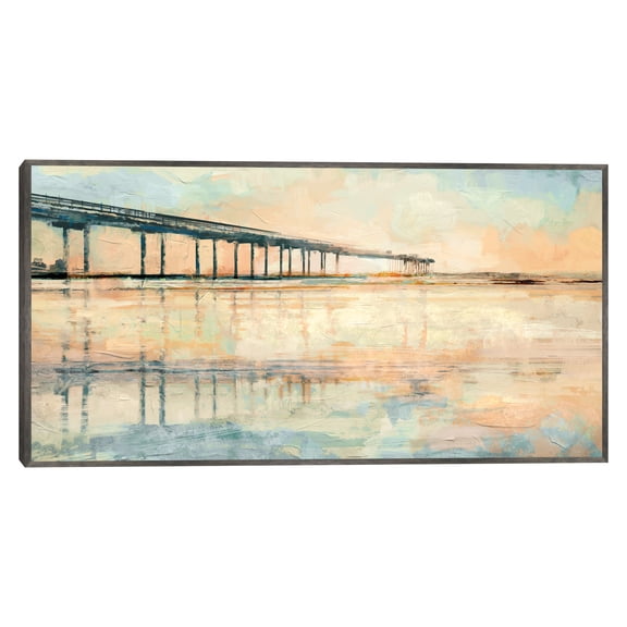 Cuadro Decorativo - Muelle del amanecer Jr  Impresión en canvas, estrechado