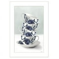 thumbnail image 2 of Tea Tower (Blue) by House Fenway Framed Print Wall Art Wood Multi-Color, 2 of 4