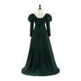 thumbnail image 5 of Women's Elegant Dark Green Prom Dress Princess Costume Regency Velvet Dress, 5 of 8