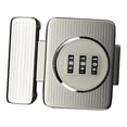 thumbnail image 3 of Cerradura de combinación para puerta, pestillo de seguridad para armario, cerradura con contraseña y cerrojo giratorio Plata, 3 of 9