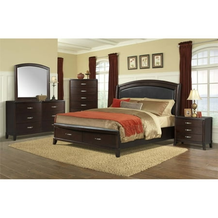 Picket House Furnishings Elaine 5 Piece King Bedroom Set in Espresso