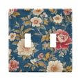 thumbnail image 5 of WOBOGO Red and White Flowers on Blue Background 3-hole Switch Plates PC Flame Retardant Plastic Material Glossy Finish Smooth Touch 6.37x4.48x0.27in, 5 of 8