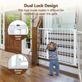 thumbnail image 5 of Baby Safety Gate, 36" Tall, 29.5-43.3" for Stairs and Doorway,Pet Gate for Ages 6 to 36 Months,White, 5 of 10