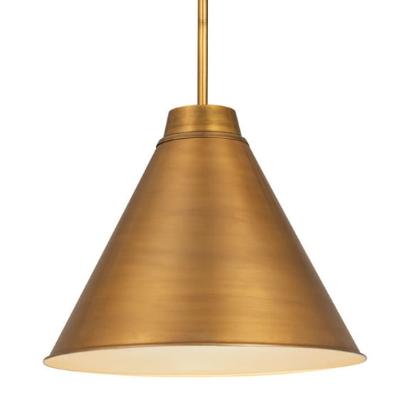 6011P18-RB-Z-Lite-Eaton - 1 Light Pendant in Sleek Style - 18 Inches Wide by 15.5 Inches High-Rubbed Brass  Finish