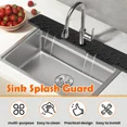 thumbnail image 2 of Silicone Sink Splash Guard – Faucet Drip Catcher & Countertop Protector Mat, Quick-Dry Non-Slip Tray For Kitchen & Bathroom (Black/Grey, 34" X 6")​, 2 of 7