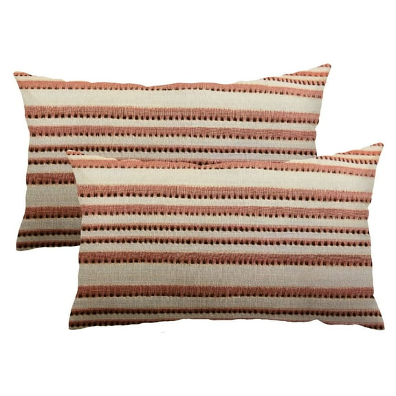 Qinduosi 12x20 Set of 2 Boho Throw Pillow Covers Cushion Lumbar Decorative Farmhouse Cases for Couch, Sofa, Bed, Chair, Dining, Patio, Outdoor