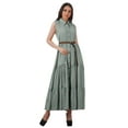 thumbnail image 1 of Moomaya Robes à Étages en Rayonne pour Femmes Imprimées Col Classique Robe-Chemise Femmes, 1 of 4