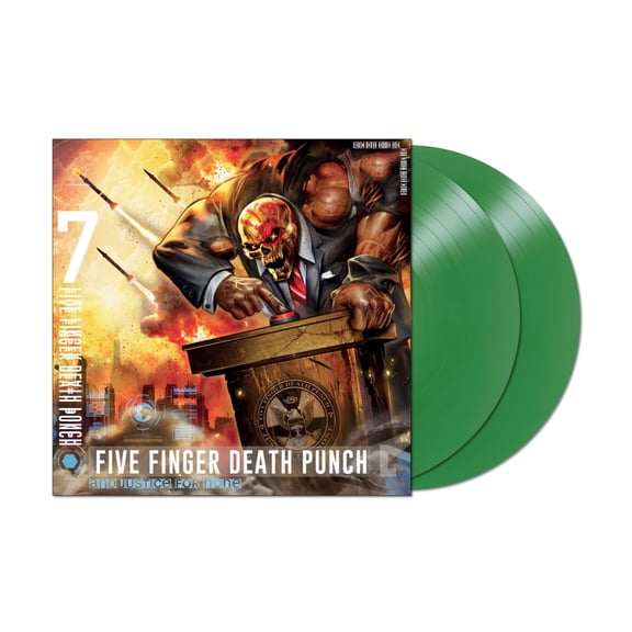 Five Finger Death Punch - And Justice for None Exclusive Transparent Green Color Vinyl 2x LP