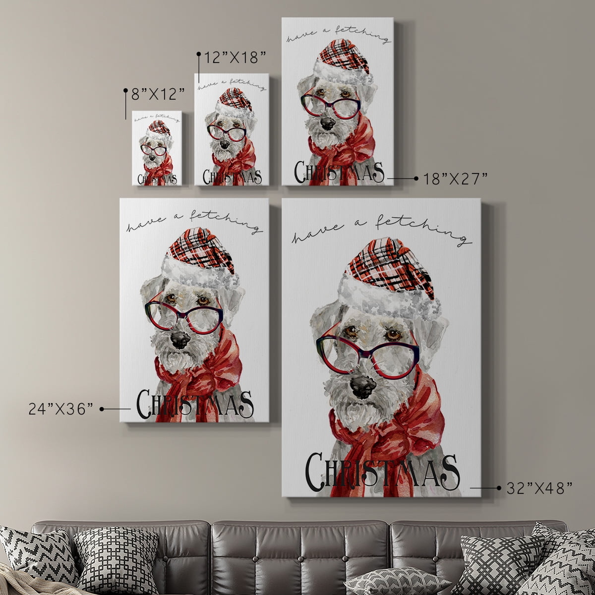 Have a Fetching Christmas Premium Gallery Wrapped Canvas - Ready to Hang