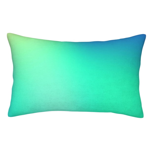 Fotbe blue green colors Funda de Almohada Decorativa Estilo Occidental, Lujo en Algodón, Fundas para Almohadas King, Cojín Estampado para Decoración del Hogar-14"x20"