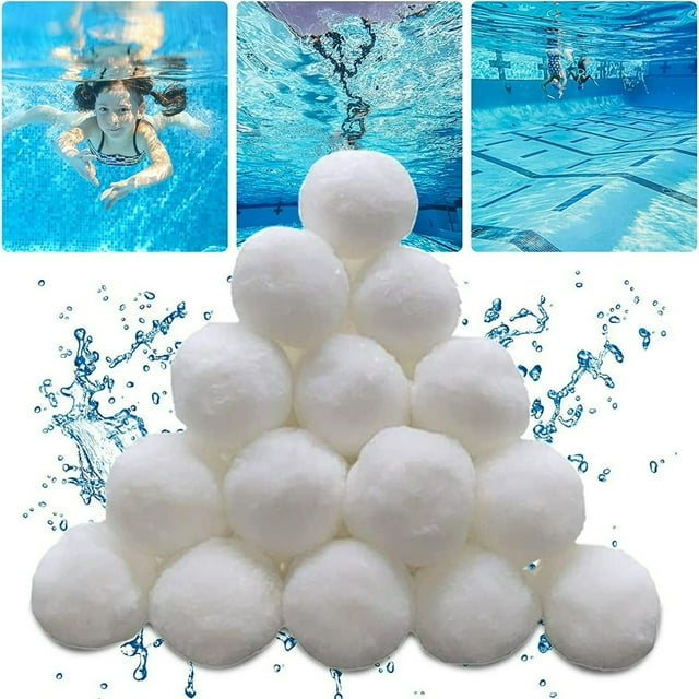 CHUANK 0.44LBS Pool Filter Ball for Sand Filter Pump for Above Ground Pool Pool Filter Sand Reusable Eco-Friendly Filter Balls Replace Pool Filter Sand