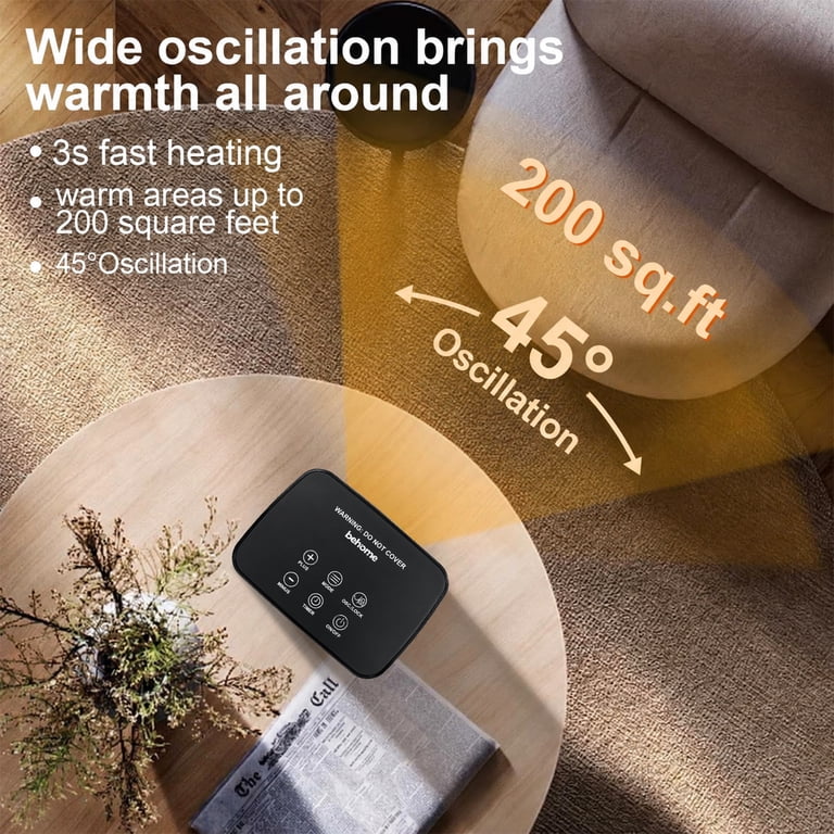 Oscillating Space Heater with Remote, 1500W photo 2
