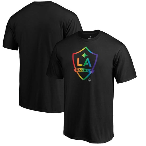 Men's Black LA Galaxy Logo Pride T-Shirt