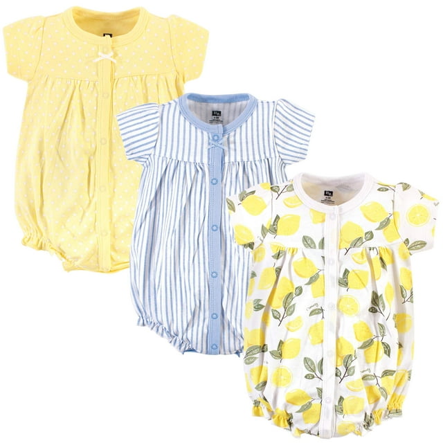 Hudson Baby Pelele De Algodón Unisex Limón 0-3 Meses