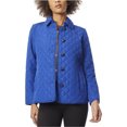 thumbnail image 1 of Jones New York Womens Button Down Quilted Jacket, darkblue, Petite, PM, 1 of 1