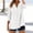 White, variant on Endives Women's Linen Shirt 3/4 Sleeve Shirt Fashion Casual Solid Color Shirts Button Down Shirts For Women Spring Summer Pink