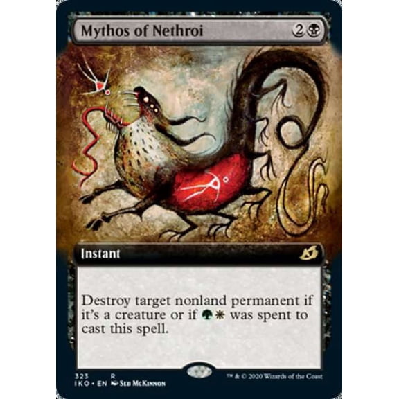 MtG Ikoria: Lair of Behemoths Rare Mythos of Nethroi (Extended Art, Foil) #323
