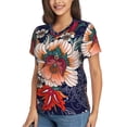 thumbnail image 2 of Xecao Paisley2 for Women's V-Neck T-Shirts-Elegant Half-Sleeve Tops Perfect for Summer-Large, 2 of 5