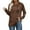 Brown, variant on Tunics Tops for Women Long Sleeve Crewneck Star Printed Casual Pullover Sweatshirt Brown 2XL