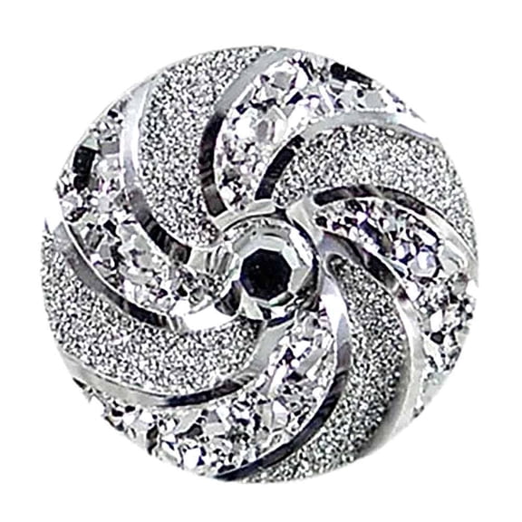 Snap Jewelry 18MM Resin Swirl Ginger Charm in Crystal with Sparkling Accents