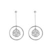 Personalized Monogram Chandelier Hoop Earrings in Sterling Silver or 24K Gold-Plated Sterling Silver