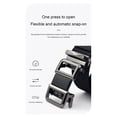 thumbnail image 5 of Jessboyy Men's Canvas Woven Belt No Hole Automatic Buckle Ratchet Belts Work Casual Outdoor Hiking Adjustable Web Belt Black,Free Size, 5 of 7