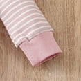thumbnail image 2 of PatPat Fall Baby Girl Clothes Cotton Boy Long Sleeve Striped Pullover and Trousers Set, 12-18 Months, 2 of 7