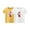Yellow/White, variant on 2 PCS Girls Cute T-Shirt Kids Summer Short Sleeve Tops Rabbit Casual Cotton Trendy Crew Neck Graphic Tees Loose Blouses, Pink/White, 6 Years