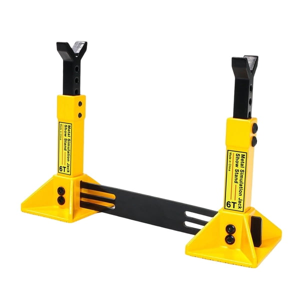 Soporte de gato para coche RC, accesorios de simulación de metal, accesorios fotográficos para 1/7, 1/10 y 1/12 Amarillo