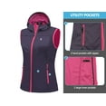 thumbnail image 6 of Little Donkey Andy Women's Lightweight Softshell Vest, Hooded Windproof Sleeveless Jacket for Golf Travel Hiking Running Purple XL, 6 of 7