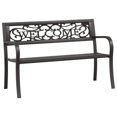thumbnail image 2 of vidaXL Garden Bench 125 cm Steel Black, 2 of 5
