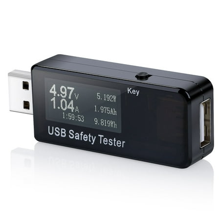 USB Digital Tester Current Voltage Monitor DC 5.1A 30V Amp Voltage Meter Test Speed of Chargers Cables Capacity of Power Banks
