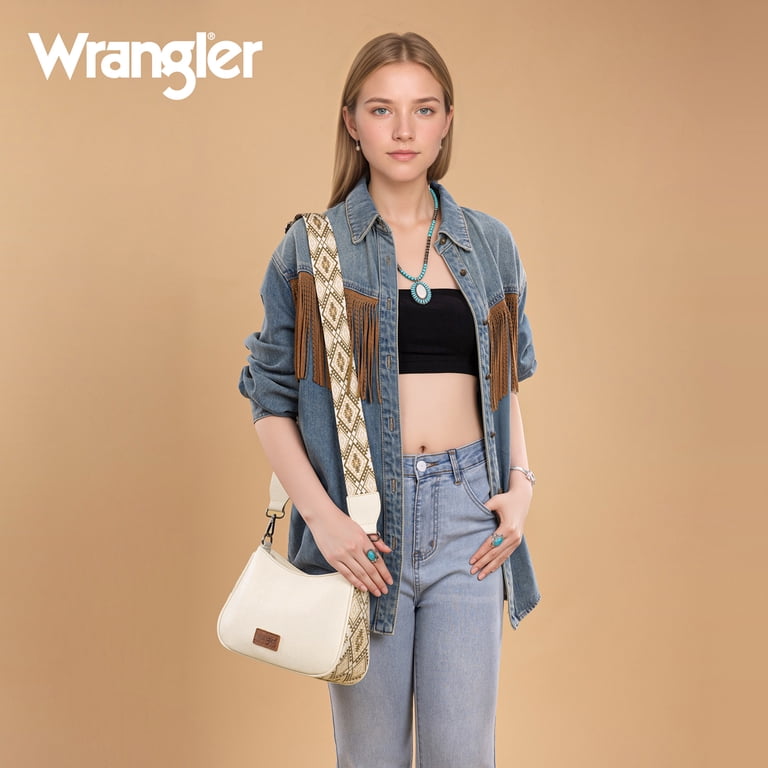 Wrangler Hobo Purse with Detachable Strap, Beige photo 3