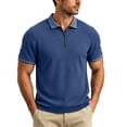 thumbnail image 3 of Rrxhxhs Golf Shirts for Men Geometric Trim Collared Quarter Zip Short Sleeve Breathable Casual Tops,2XL, 3 of 6