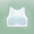 thumbnail image 6 of Zunfee 2 Pack Big Girls' Cotton Bras - 7T, Blue, Wirefree, Vest Style, Seamless, Hypoallergenic, Comfortable Everyday Wear, 6 of 6