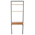 thumbnail image 6 of SAFAVIEH Kamy Rustic Retro 2 Shelf Leaning Desk, Natural/Charcoal, 6 of 14