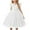 White, variant on AUNVITO Girls 4-10Y Puffy Tulle Dress Cap Sleeve with Pearl Bow Elegant Party Formal Gown