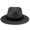 Black, variant on Women's Straw Fedora Hat Cuban Panama Wide Brim Summer Beach