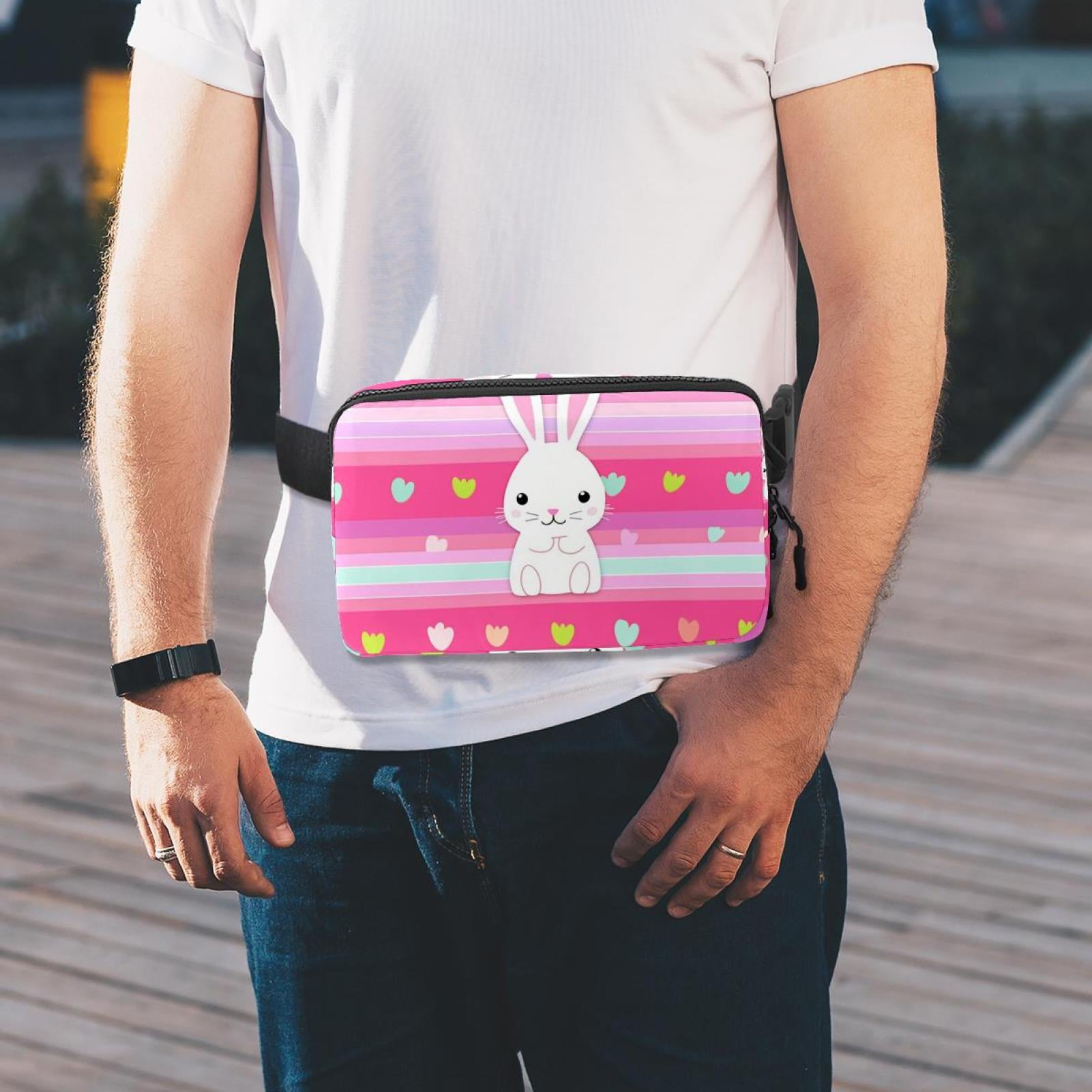 Easter Running Belt Money Belt Waist Bag Cross Body Bag Lightweight Adjustable Extension Strap Unisex Black Kindly Waterproof SportsOutdoor Hiking Cycling Travel Gym Workout Running Belt Bag²