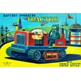 thumbnail image 2 of Retrotrans 18x13 Black Ornate Wood Framed with Double Matting Museum Art Print Titled - Battery Operated Tractor, 2 of 4