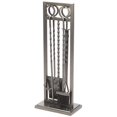 thumbnail image 1 of 15094 Antique Iron Modern Twist Style Fireplace Tool Set - 5 Piece, 1 of 1